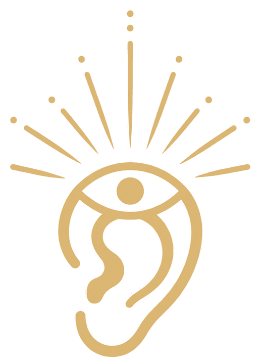 Third Ear mark — an ear with an eye, crowned by rays